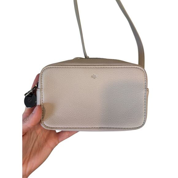 ELA for THE JILLY BOX Micro Belt Bag in Dove Pebble EUC Crossbody Vegan Leather - Picture 2 of 8